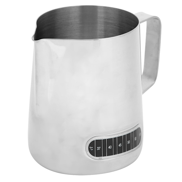 600ML Melkeskummer Kaffe Latte Mugg Melketekanne Kaffe Krus Med Temperaturvisning Klistremerke