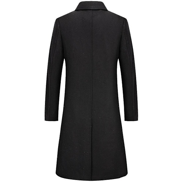 Mænds Lang Trenchcoat Enkeltbrystet Overfrakke