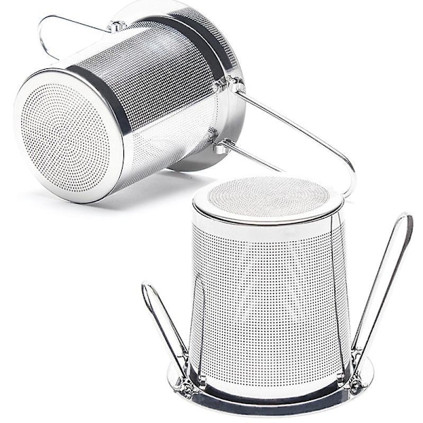 2 Pakke Rustfrit Stål Te-Infuser Kurve til Løse Te Lange Håndtag Fin Masket Diffuser til Krus