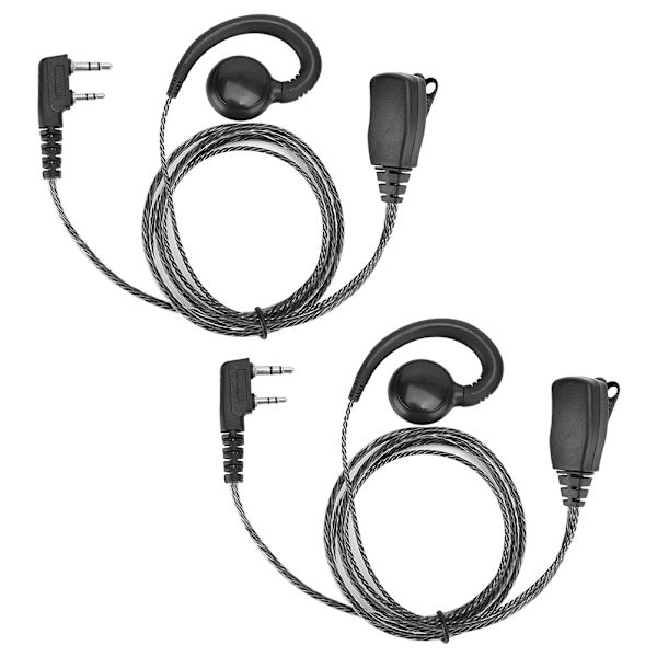 2 st HR-81 Walkie Talkie Hörlurar Headset 3,9ft Kabellängd för K Head Tvåvägsradio