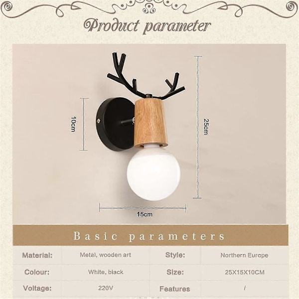 Vegglampe Lysarmatur Barnevegglampe Kreativ Jul