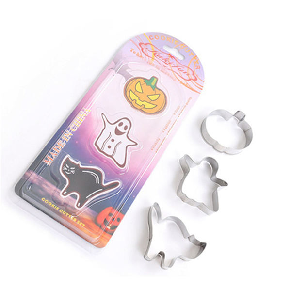 Halloween Cutter Forms Rustfri Stål Cutters Cat Pumpkin Ghost Shaped Cutters Sæt