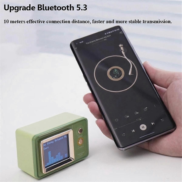 Retro Bluetooth-högtalare Vintage Ljudsystem Brun