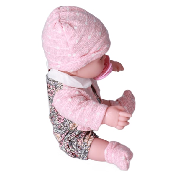 Realistisk Reborn Baby Doll Fashion 12in Tvättbar Vit Flicka Mjuk Kropp Leksak för Barn FödelsedagspresentQ12G-002C-026 Grå