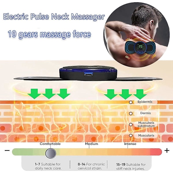 Mini Nackmassageapparat, 2 st Elektroterapi Massageapparat Elektrisk Nackmassageapparat Portabel Nackmassageapparat