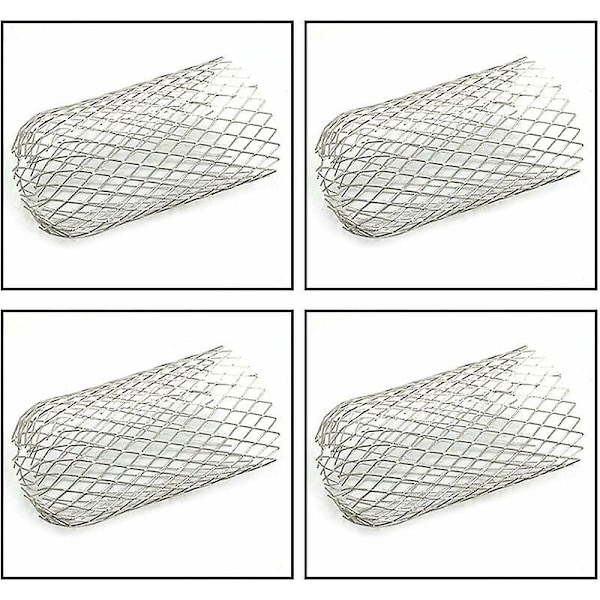 Rännsilfilter - 4-pack | Rostfritt stål lövsil och lövskydd | Ränngaller | 8*17cm