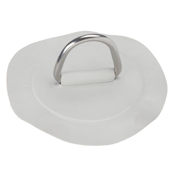 6in D-ring Pad Patch PVC Rustfritt Stål for Oppblåsbar Båt Flåte Kajakk Kano Surfebrett