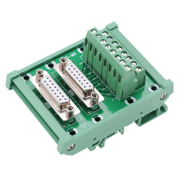 DB15-M6 Dobbelt Hun Hoved DIN Skinne Montering Interface Modul Terminal Block Board Connector