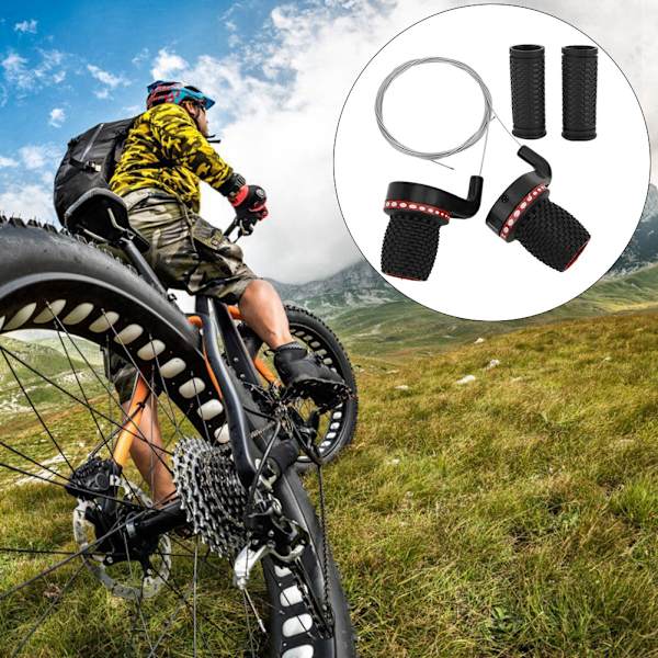 2 par utomhus mountainbike cykel hastighetsväxling Växellådshandtag vridet grepp