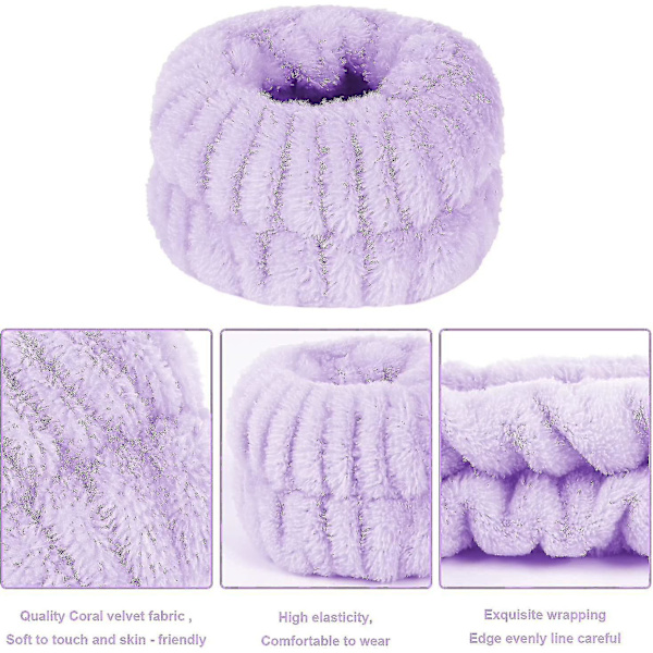 Sæt med Mikrofiber Håndleds-Ansigtsvaskebånd | 8 stk. Spa Håndklæde Bånd