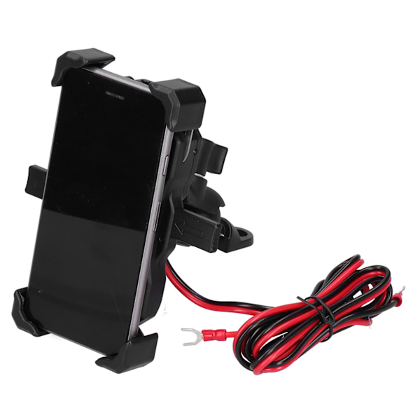 Telefonladdare Hållare QC3.0 USB+Trådlös Snabbladdning DC1224V Universal för Motorcykel
