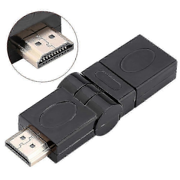 HDMI Han til Hun Justerbar Adapter Konverter med 360 Graders Rotation Drejeled -JRCN