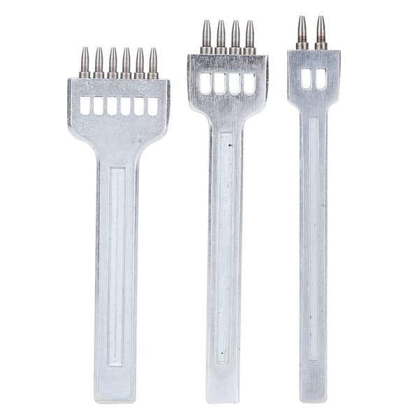 3 stk. piggmeisel lær HCS 4 mm avstandssøm stanseverktøy 2+4+6 piggmeisel (4 mm (2+4+6))