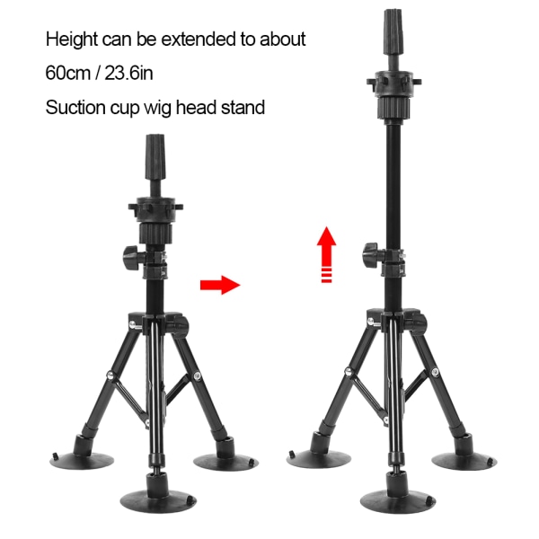 Peruukkipääteline Mannekiini jalusta-kampaamo Väärä mold Musta