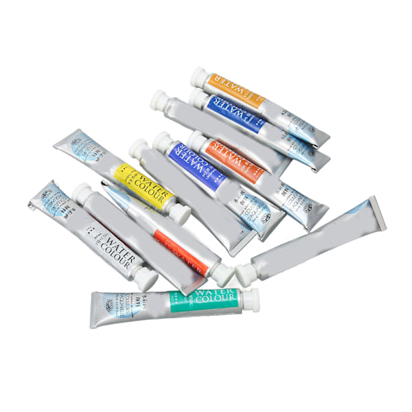 Vandfarve Maling 12 Farver 9ml Tube Lys Vibrerende Flot Transparens Akvarel Maling Sæt til Kunstner Maleri