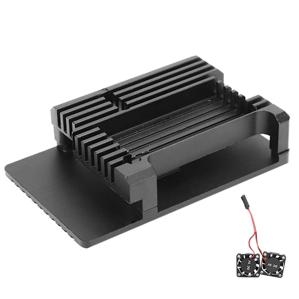 Skyddslåda i aluminiumlegering för Raspberry Pi 3 B Typ 2b 3b Chassi Kylfläkt