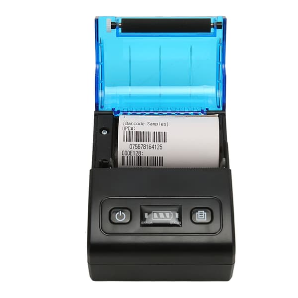 Bærbar termisk skriver multifunksjonell Bluetooth 4.0 58 mm mini termisk kvitteringsskriver for butikk restaurantbedrift EU-plugg