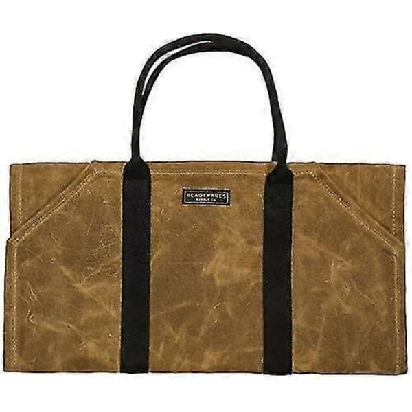 Vaxad Canvas Vedbärare, Kraftig Vedbärare, Klassisk, Hållbar Design -JR