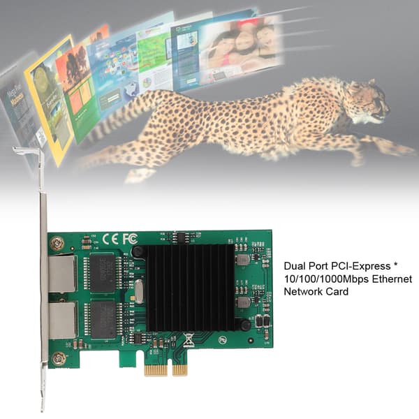 PCI-E X1 1000Mbps Dobbelt Port Gigabit Ethernet Netværkskort