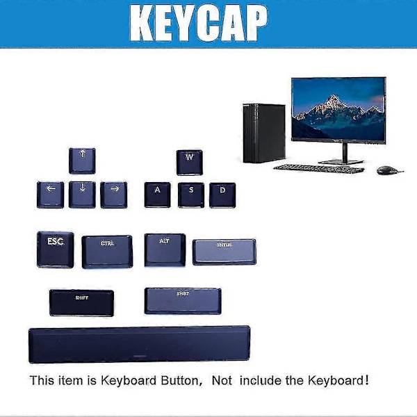 Erstatningstaster for Logitech G815 G915 RGB Mekanisk Gaming Tastatur Zekai WASD