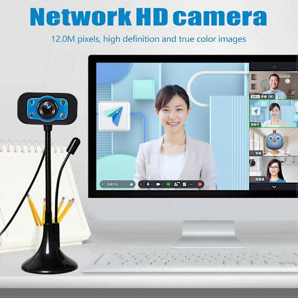 Webkamera USB High Definition til Skype Computer PC Laptop
