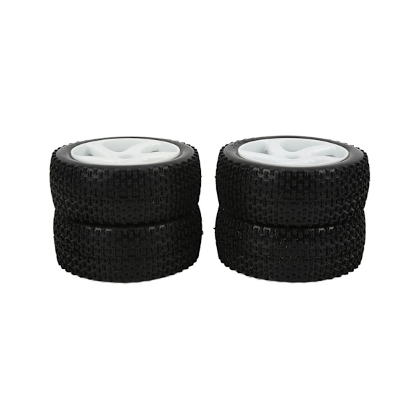 4 kpl RC-auton kumirenkaat ja vanteet 1/8 1/10 kauko-ohjattavaan autoon, päivitysosat, valkoinen
