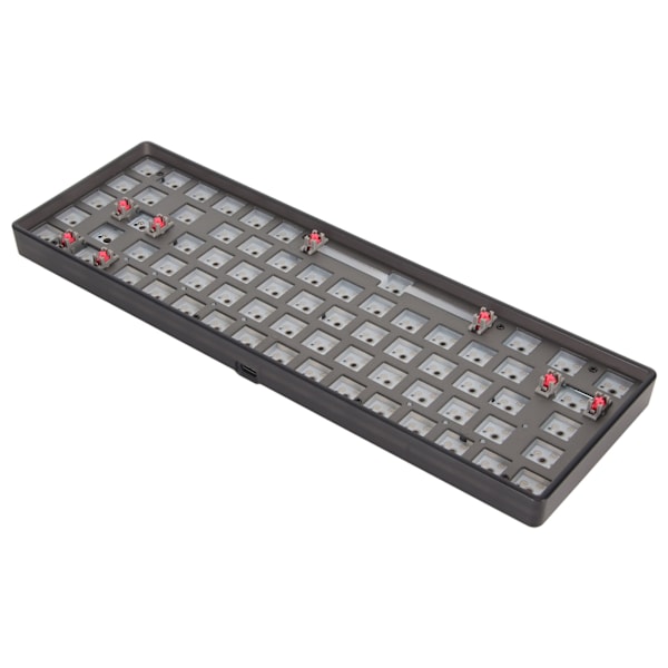 Mekanisk tangentbordssats 68 tangenter 2,4G BT trådbundet läge 65% layout Hot Swap anpassat spelande tangentbord för DIY-byte svart