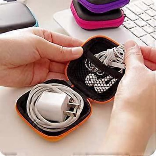 1 Styck Mini Bärväska För Hörlurar, För In-Ear Hörlurar, Med Nätfack, Litet Hörlursfodral, Transportväska