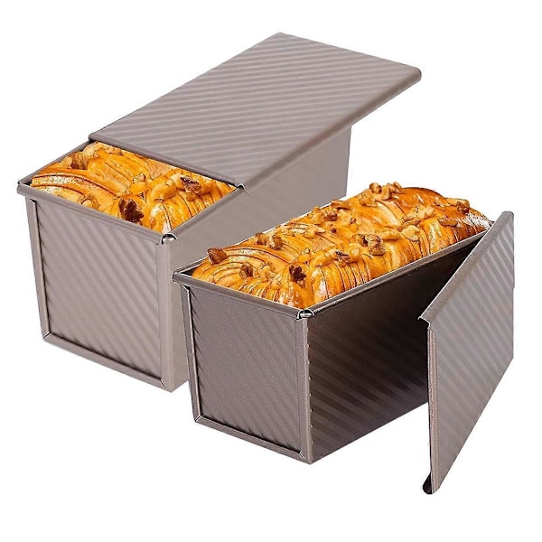 2-pack non-stick limpa brödform med lock, bakform i kolstål