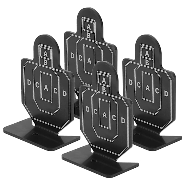 4 st skjutmål i aluminiumlegering, skjutbana, trianställ, inomhusunderhållning, typ B