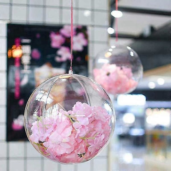 2023-30st Plast Ihålig Boll Jul Ihålig Boll Dekorationsboll Fönster Transparent Boll Förpackning Zekai