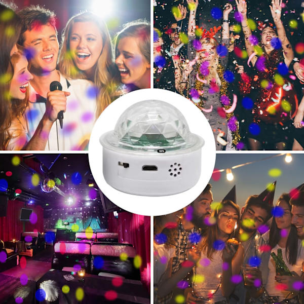 MINI RGB musikkladinglys med magnet