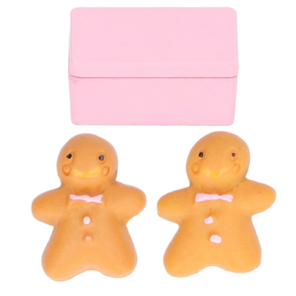 1:12 Lifelike Dollhouse Biscuit Model Simulation Miniature Biscuit Box Dollhouse Cookies SetPink