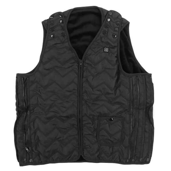 USB Heated Vest 3 Levels Washable Warm Lightweight Zipper Closure Electric Heating Vest for Skating Skiing Hiking Black