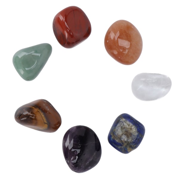 7 st Kristallstenar Set Balanserande Energi Lugnande Sinnet Healing Naturstenar Heminredning