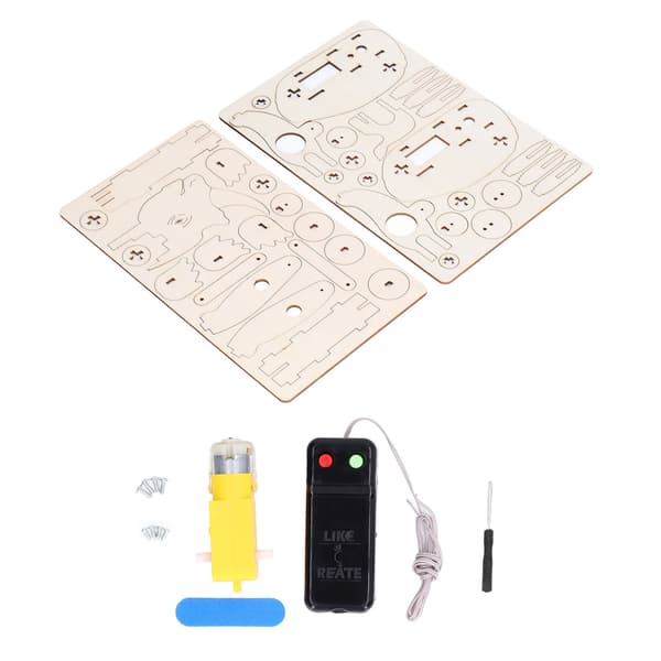 3D Trä Noshörningspussel DIY Fjärrkontroll Noshörning STEM Byggleksaker för Barn Studenter