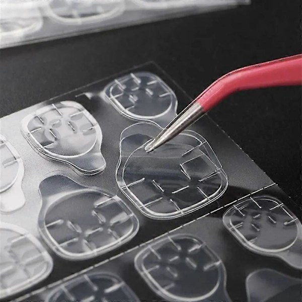 5 Ark Dubbelsidiga Självhäftande Nagelstickers för Lösnaglar Akryl Nagelkonst Manikyr Falska Nageltejp Stickers