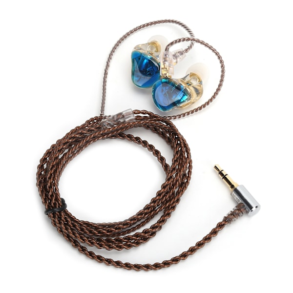 Harpiks dynamiske øretelefoner HIFI-monitor øretelefoner kablet headset E-Sports DIY gaming-øretelefon blå