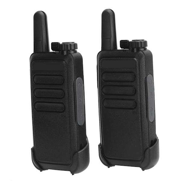 Bærbare Walkie Talkies USB Oppladbare Håndholdte Walky Talky med Bakklips 100‑240VUS Plugg 100‑240V