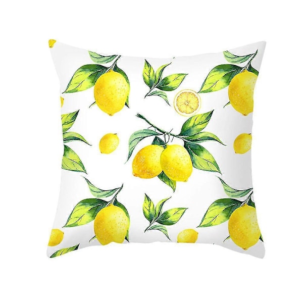 45x45cm Sitron Appelsin Trykk Pynteputetrekk Putetrekk Hjem Sofa Seng Dekor2