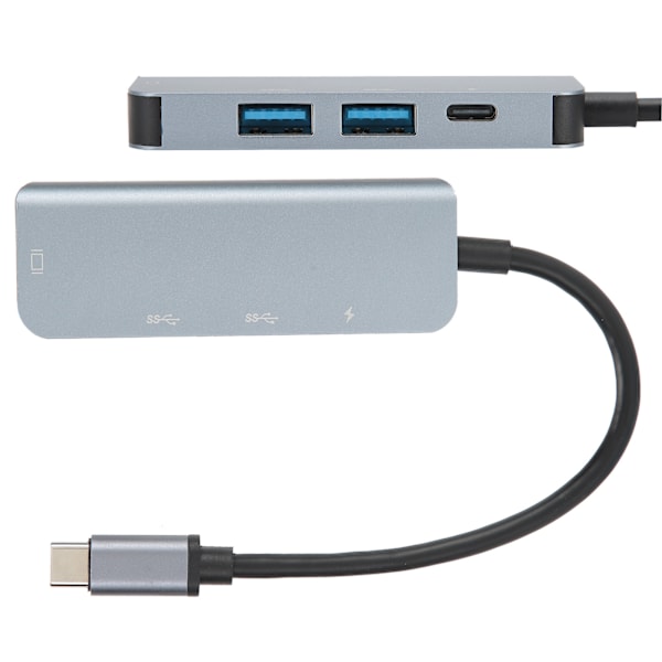 TC17 4 I 1 Typec HDTV Multifunktion Adapter Udstyr Effektiv Varmeafledning Sølv