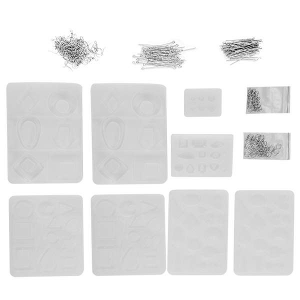 Molds Verktyg Öppna ögonstift Ringar Set för smyckeshänge DIY Craft Making