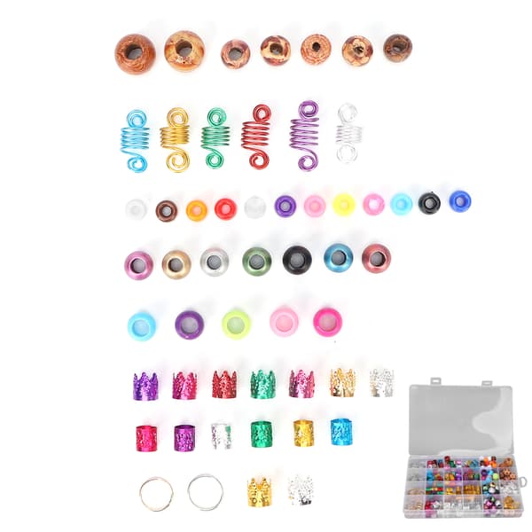 278 stk. Hårspole Dreadlocks Perler Legering Træ Hår Smykker Ringe Clips til Hårpynt Tilbehør