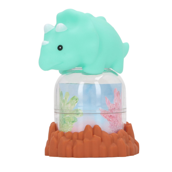 Barn Rhinestone Odlingssats med Ljus Dinosaur Dock Rhinestone Odling DIY Making Experiment Science Kit Leksak Grön