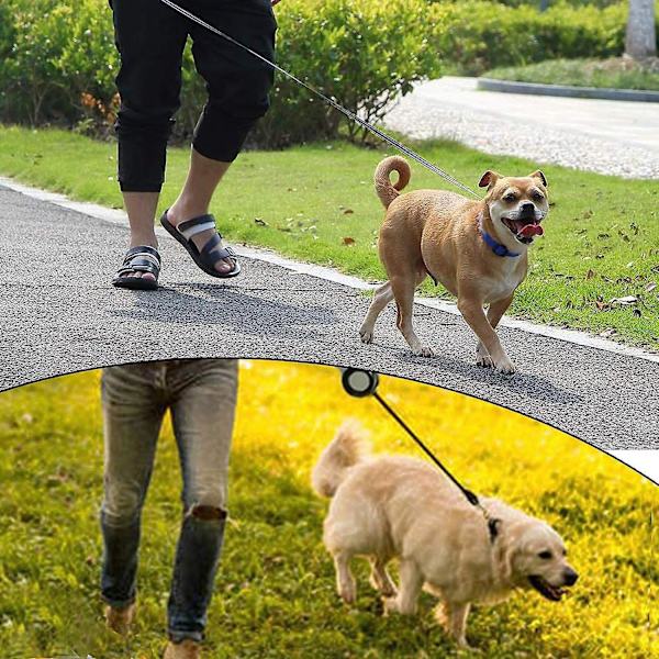 Sort automatisk optrækbar hundesnor