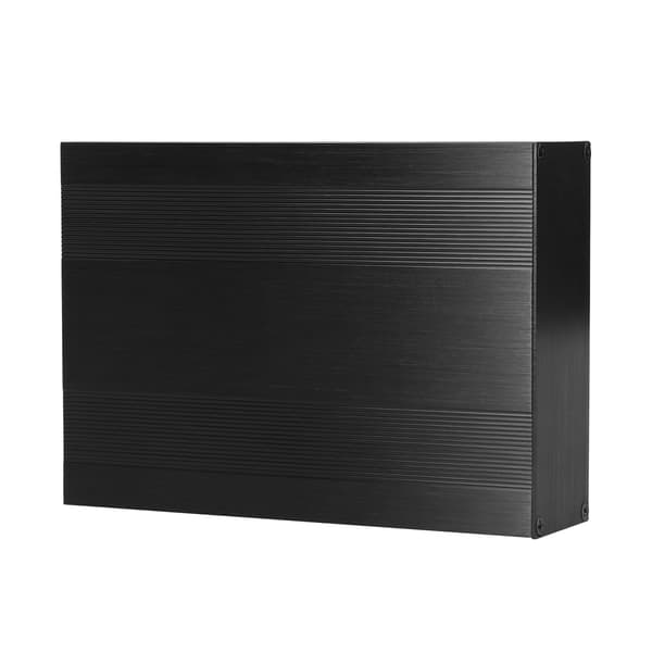 Aluminiumslegering Projektkapsling Video Converter Boks Split DIY Etui Børstet Sort 54x145x200mm
