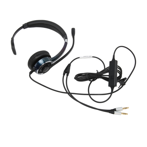 Telefonheadset Professionellt brusreducerande Single Ear Kundservice Headset för Call Center Business Office Dubbelt 3,5 mm gränssnitt