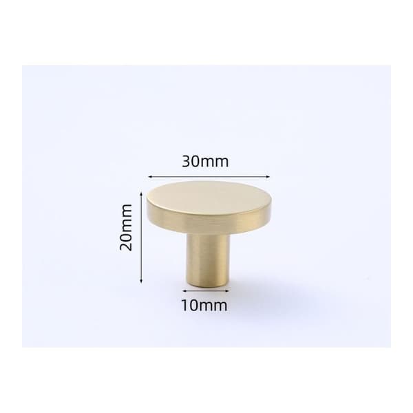 Brushed Brass Knobs, Gold Dresser Drawer Knobs for Cabinets, Hallways, Bathrooms, and Kitchens, 10-Pack (30mm Mushroom) Yellow