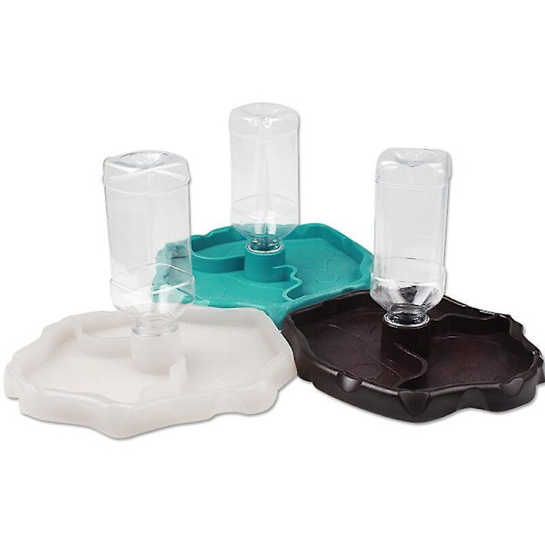 Bärbar Vattendispenser med Plastskål för Reptil Sköldpadda Gecko - 1