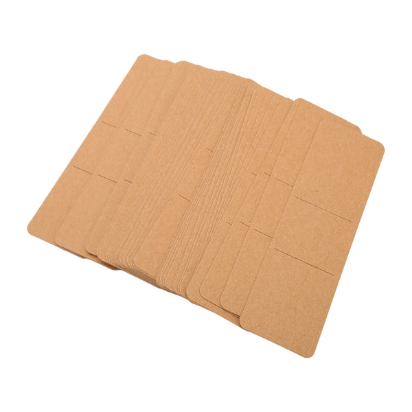 50 st Kraft bokmärkesfodral DIY Handcraft 5,9x1,8 tum bokmärkeshållare pennfodral för display smycken virkning brun